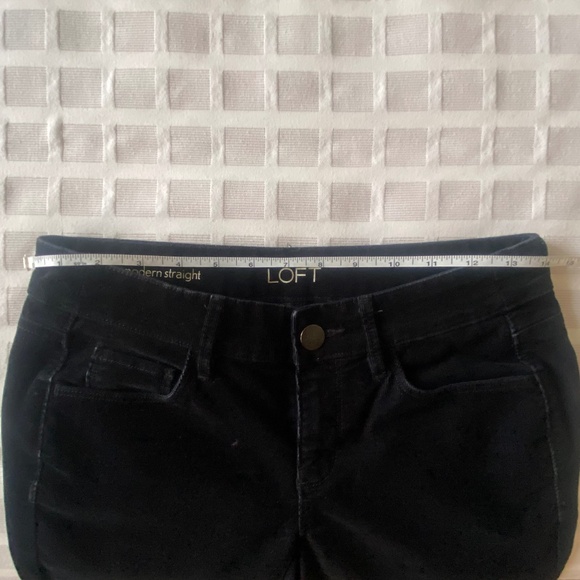 Ann Taylor Loft Black Straight Leg Corduroy Jeans - Picture 6 of 11